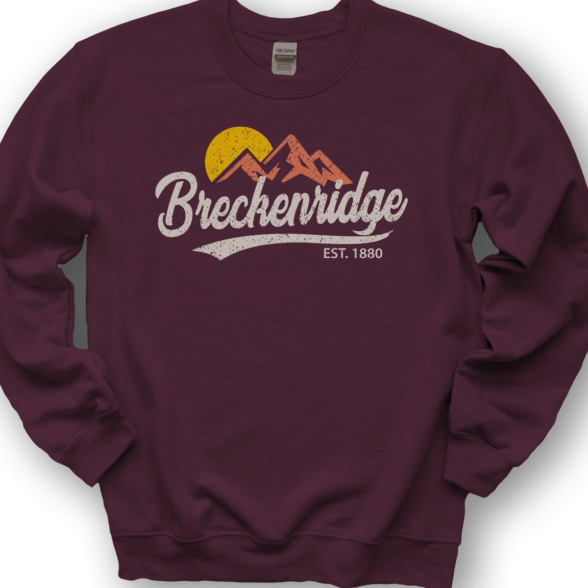Breckenridge Vintage Script Sweatshirt - Maroon
