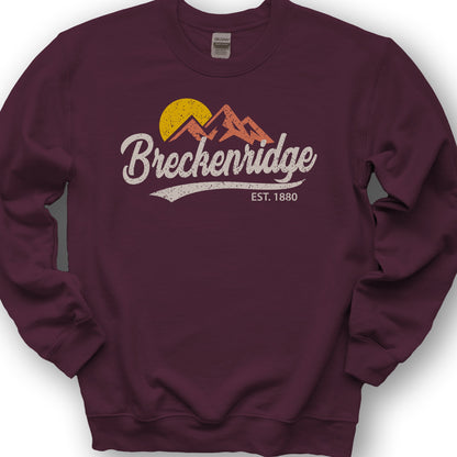 Breckenridge Vintage Script Sweatshirt - Maroon