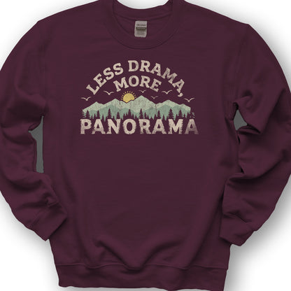 Less Drama More Panorama Sweatshirt - Maroon
