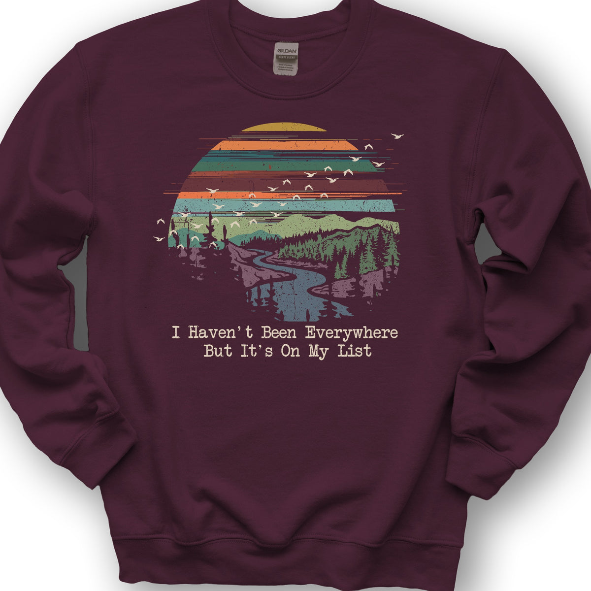 On My List Sunset Sweatshirt - 2026032101 - Maroon