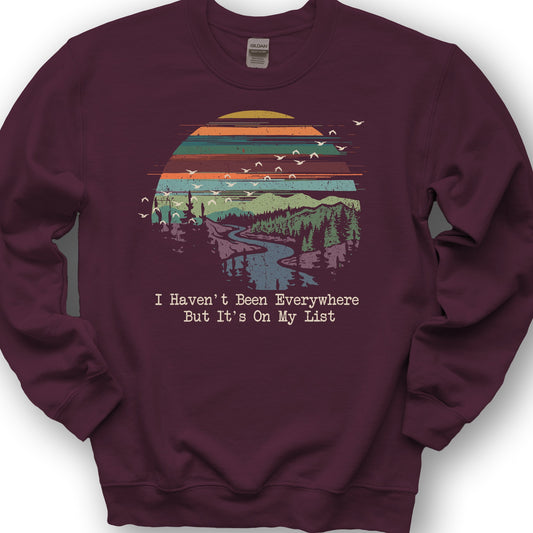 On My List Sunset Sweatshirt - 2026032101 - Maroon