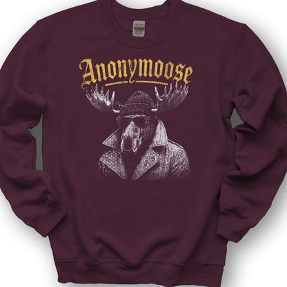 Anonymoose Halftone Sweatshirt - Maroon
