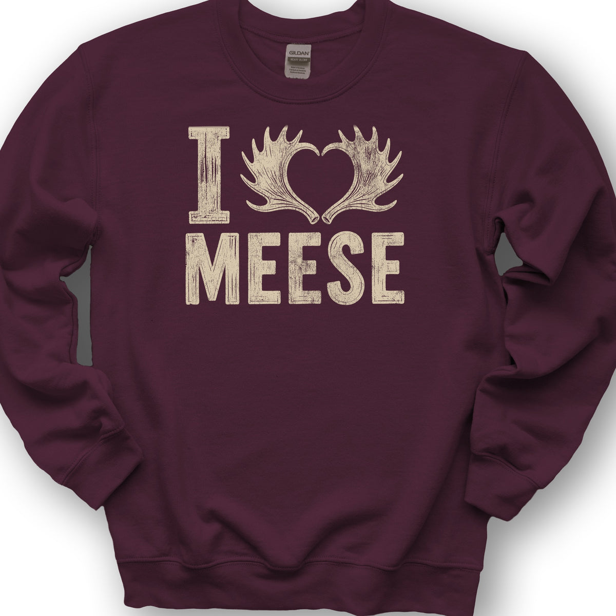 I Love Meese Sweatshirt - Maroon