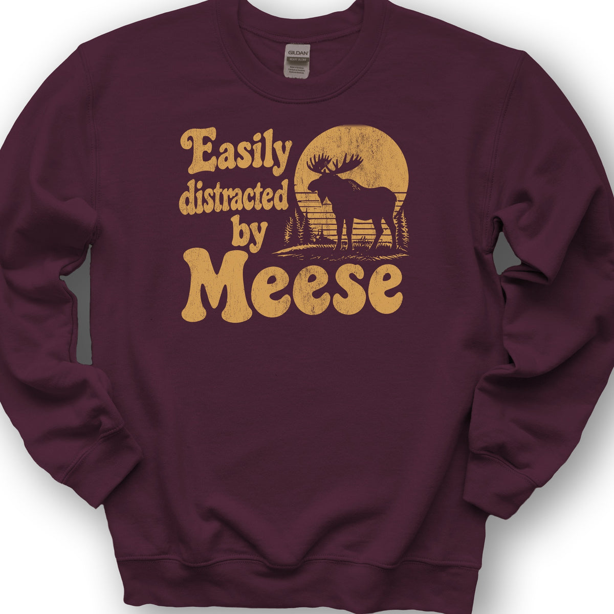 Easily Distracted By Meese Sweatshirt - Maroon