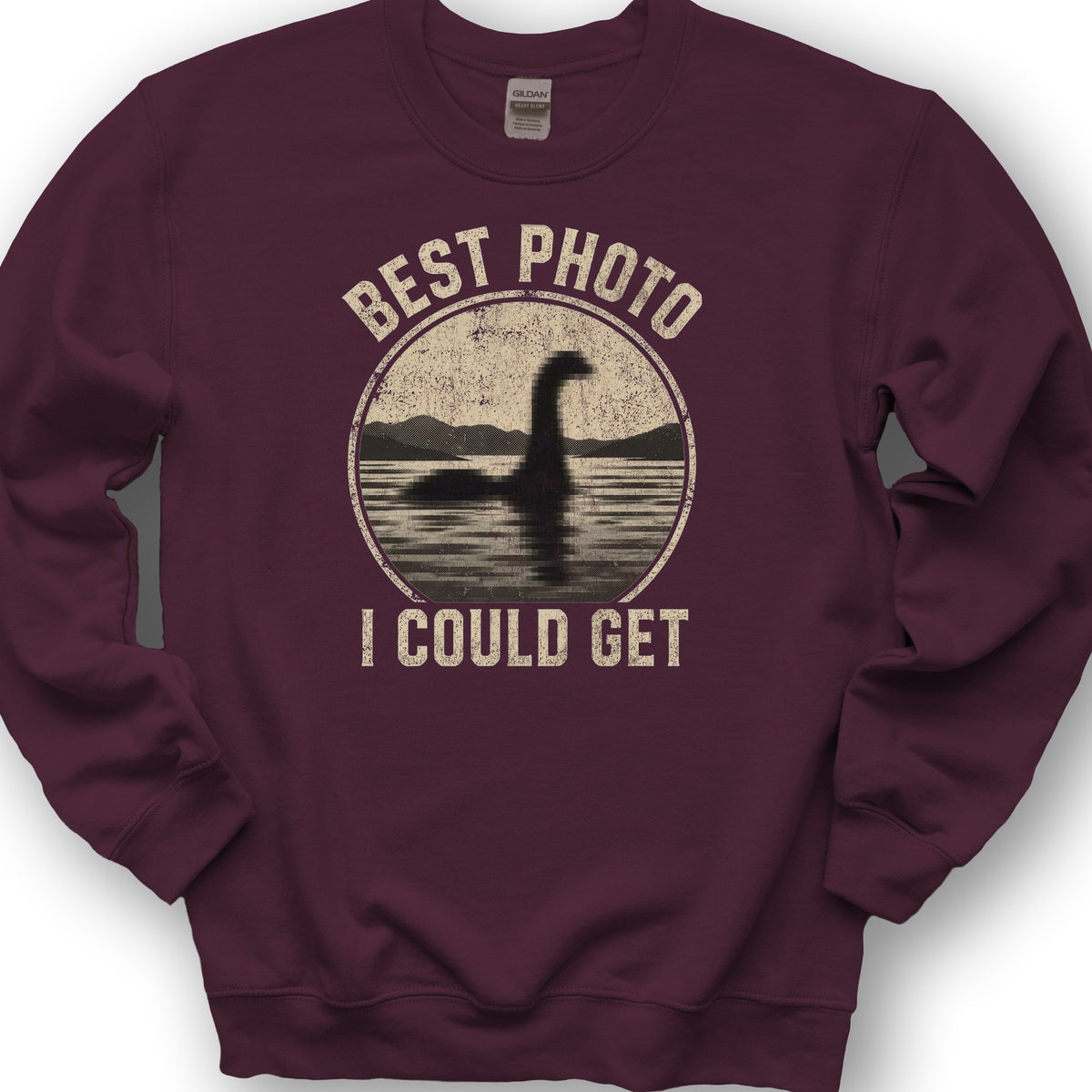 Loch Ness Photo Sweatshirt - Maroon