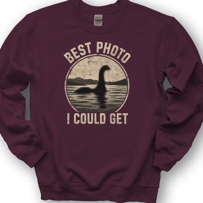 Loch Ness Photo Sweatshirt - Maroon