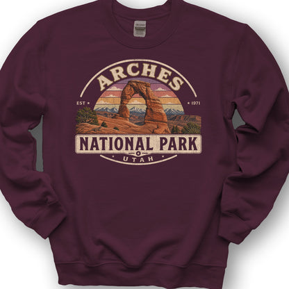 Arches Medallion Sweatshirt - Maroon