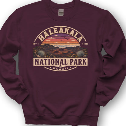 Haleakala Medallion Sweatshirt - Maroon