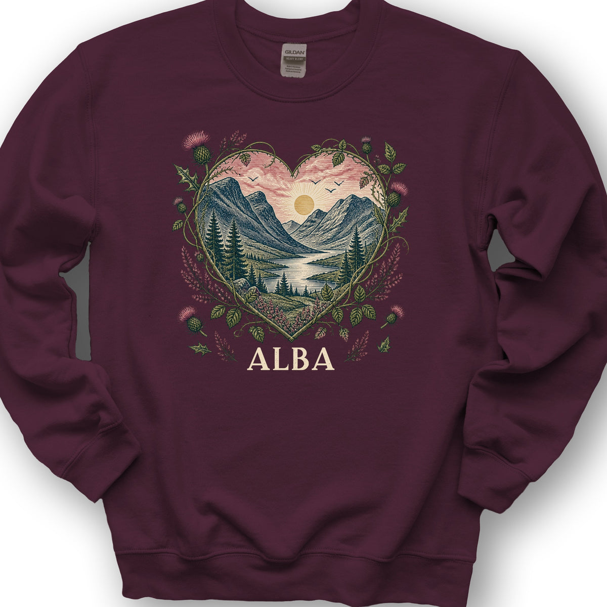 Alba Heart Sweatshirt - Maroon