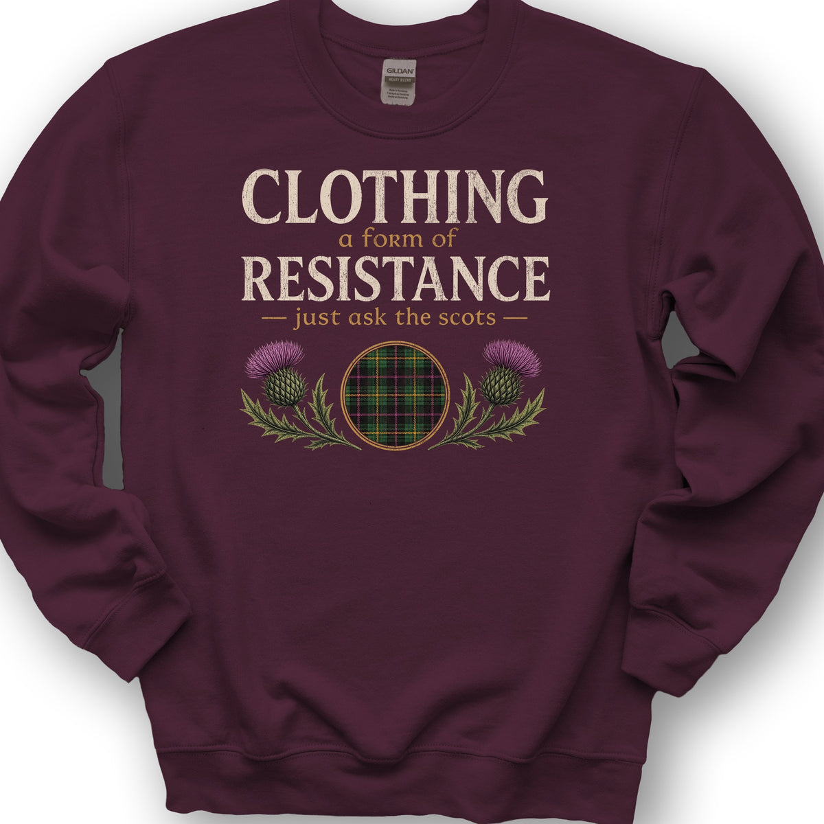 Clothing Resistance Scottish Sweatshirt - Maroon