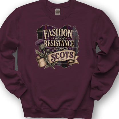 Fashion Resistance Scottish Sweatshirt - Maroon