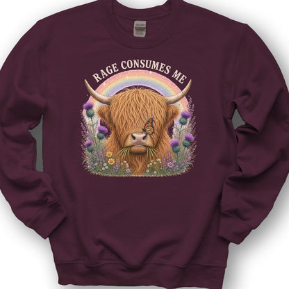 Raging Coo Rainbow Sweatshirt - Maroon