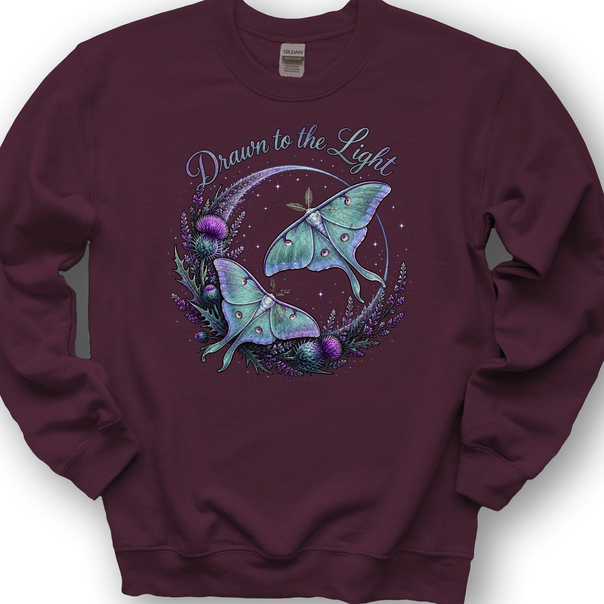 Drawn To The Light Sweatshirt - Maroon