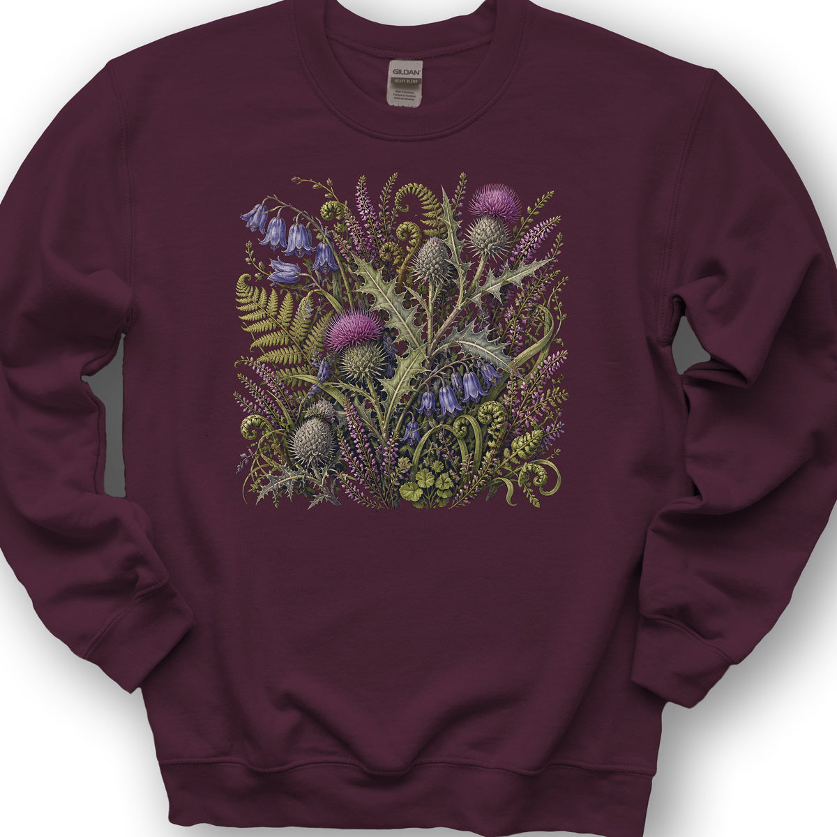 Wild Thistles Sweatshirt - Maroon