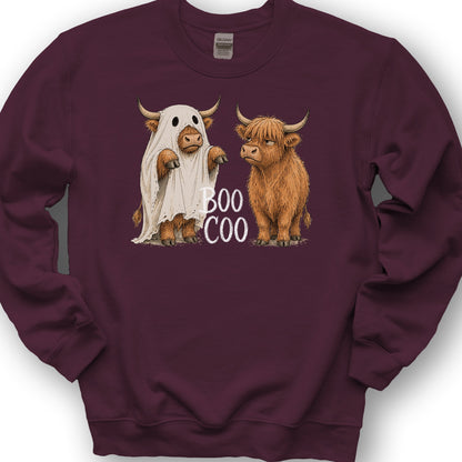 Boo Coo Duo Sweatshirt - Maroon