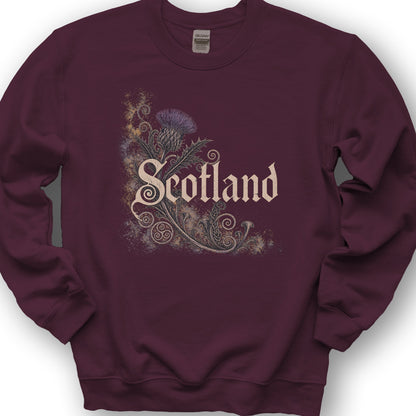 Scotland Ancient Symbols Sweatshirt - Maroon