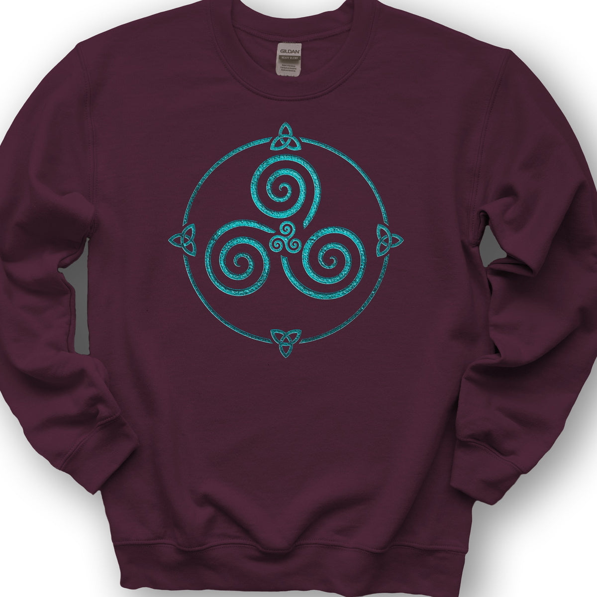 Celtic Triskele Spiral Sweatshirt - Maroon