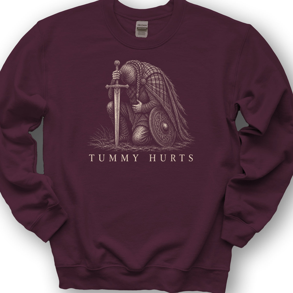 Tummy Hurts Sweatshirt - Maroon