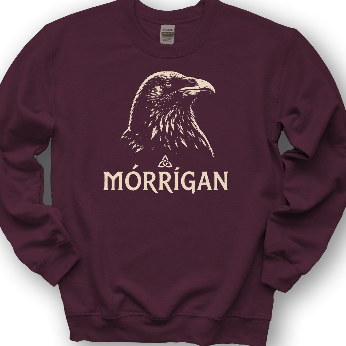 Mórrígan Crow Sweatshirt - Maroon