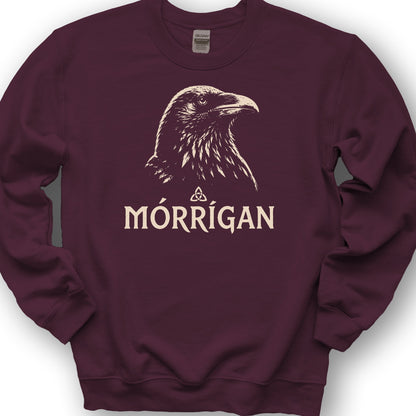 Mórrígan Crow Sweatshirt - Maroon