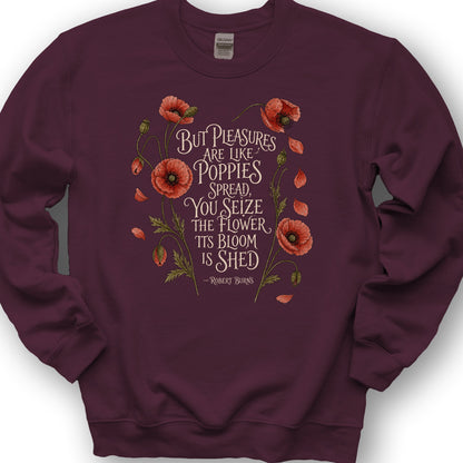 Like Poppies Burns Sweatshirt - Maroon