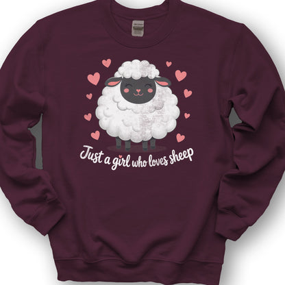 Just A Girl Sheep Sweatshirt