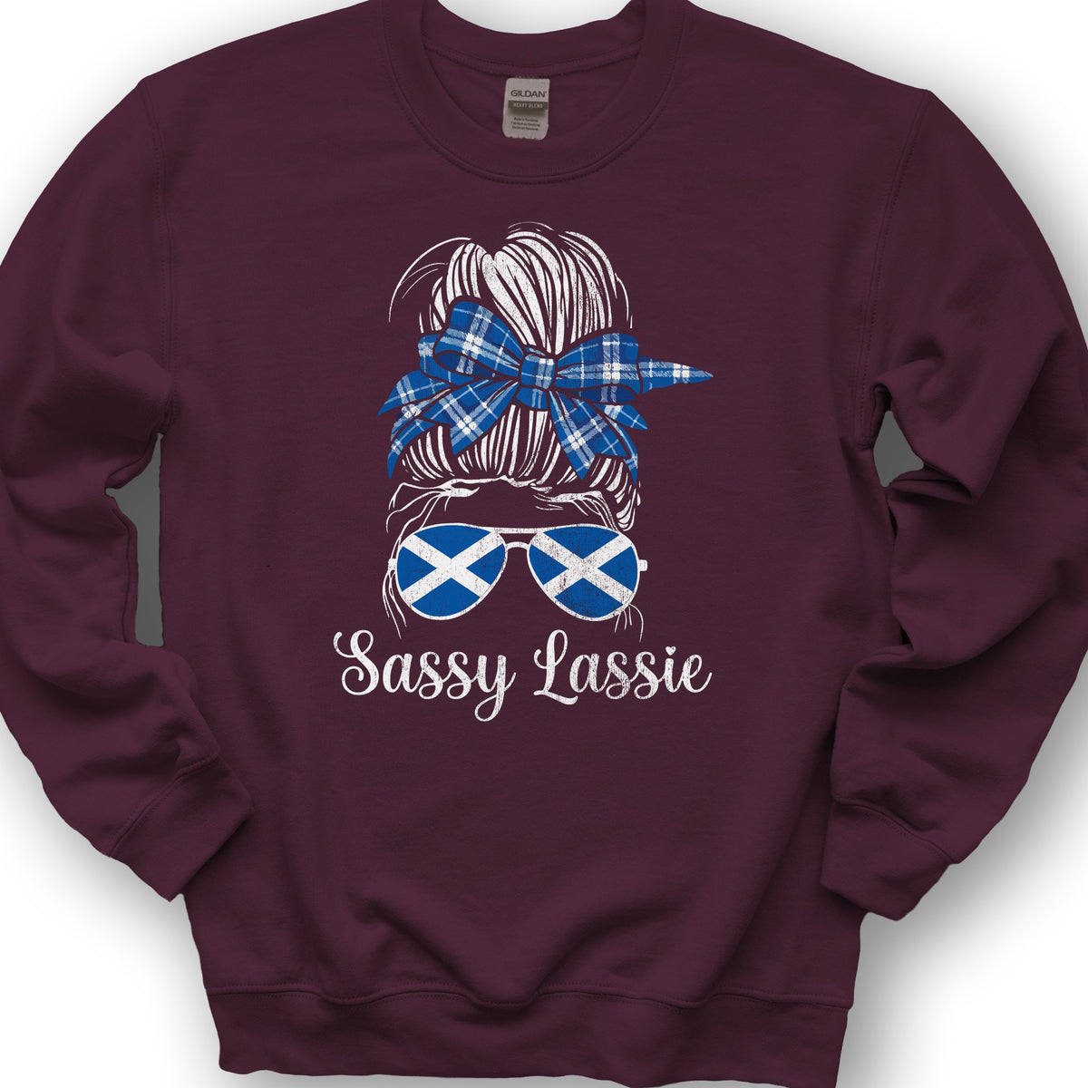 Scottish Sassy Lassy Sweatshirt - Maroon