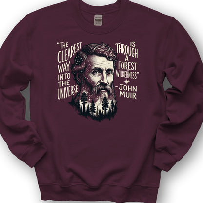 John Muir Universe Sweatshirt - Maroon