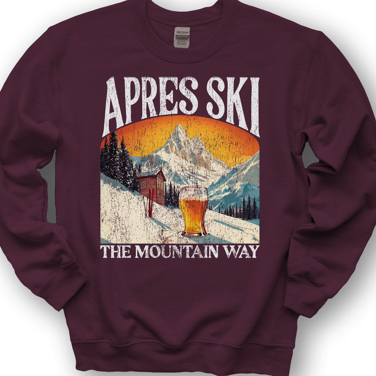 Apres Ski "Big and Bold" Sweatshirt - Maroon