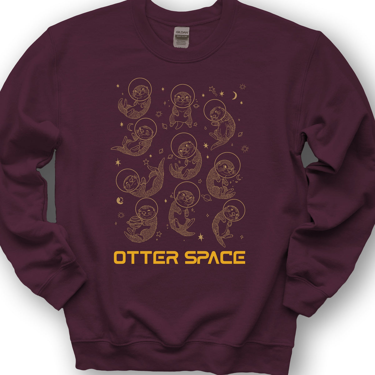 Otter Space Sweatshirt - Maroon