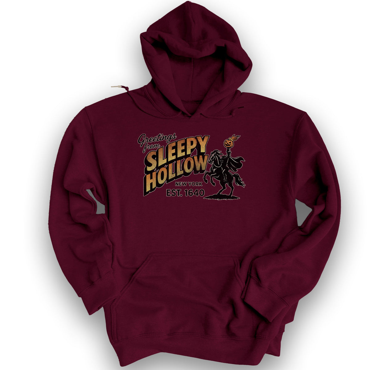 Greetings from Sleepy Hollow Hoodie - Maroon