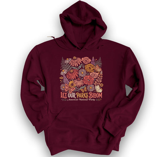 Let Our Parks Bloom Hoodie - Maroon