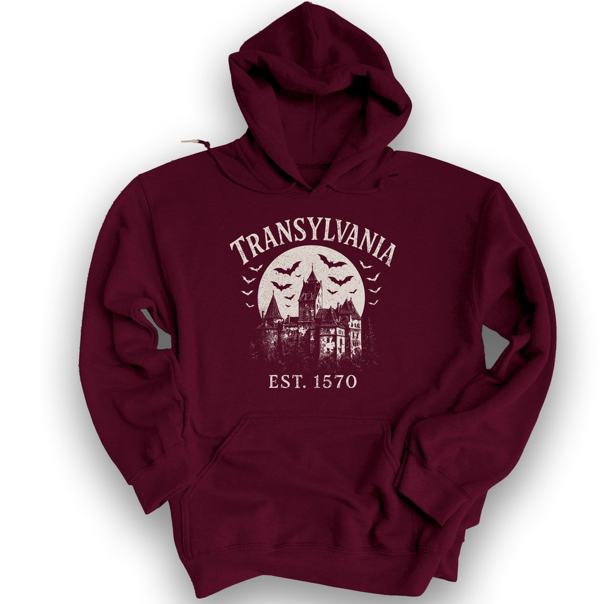 Transylvania Bran Castle Hoodie - Maroon
