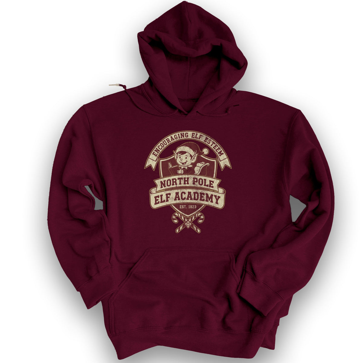 North Pole Elf Academy Hoodie - Maroon
