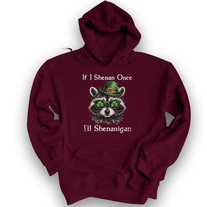 Shenanigans Raccoon Hoodie - Maroon
