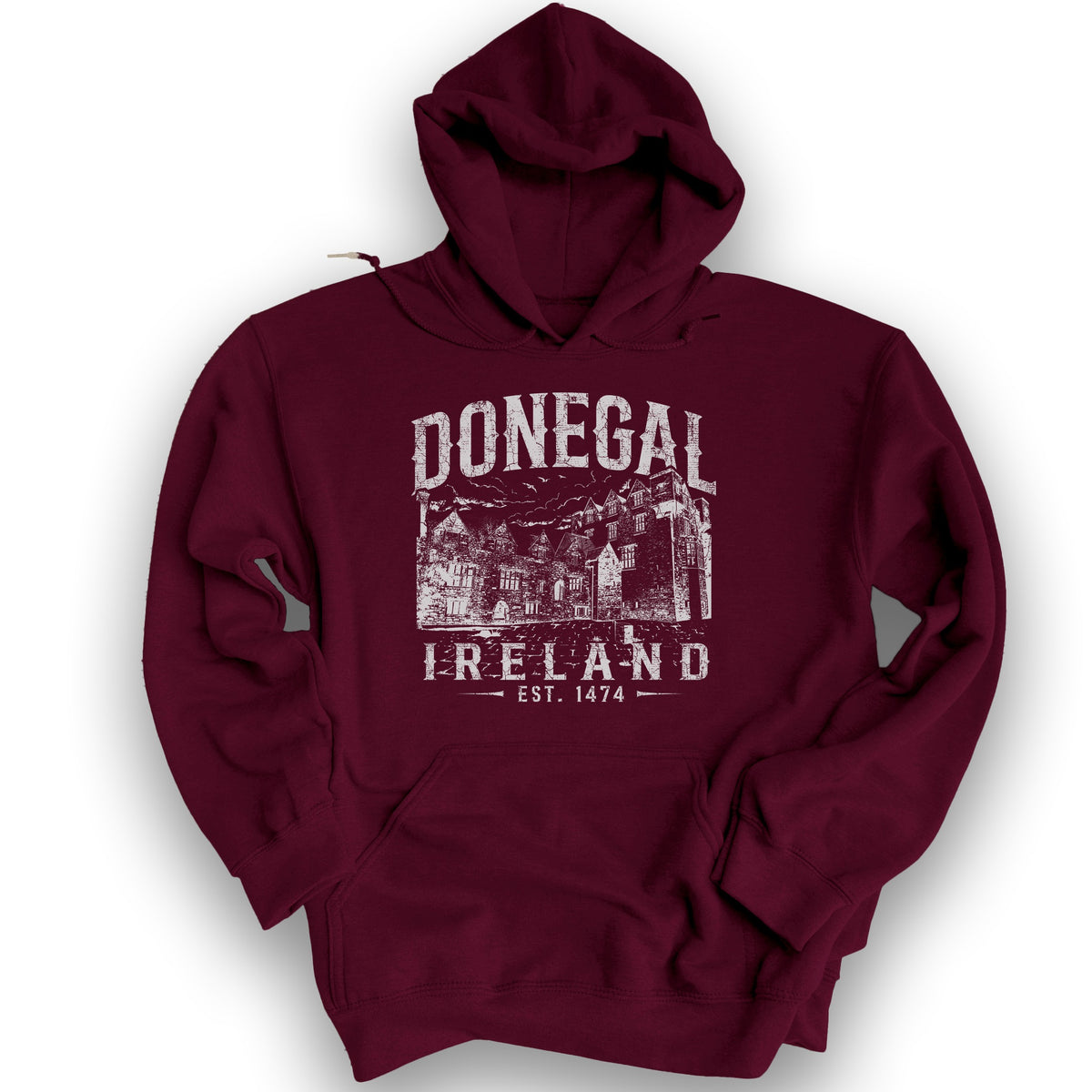 Donegal Ireland Sketch Hoodie - Maroon