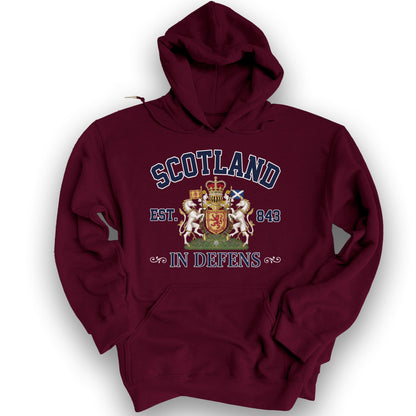 Scotland In Defens Hoodie - Maroon