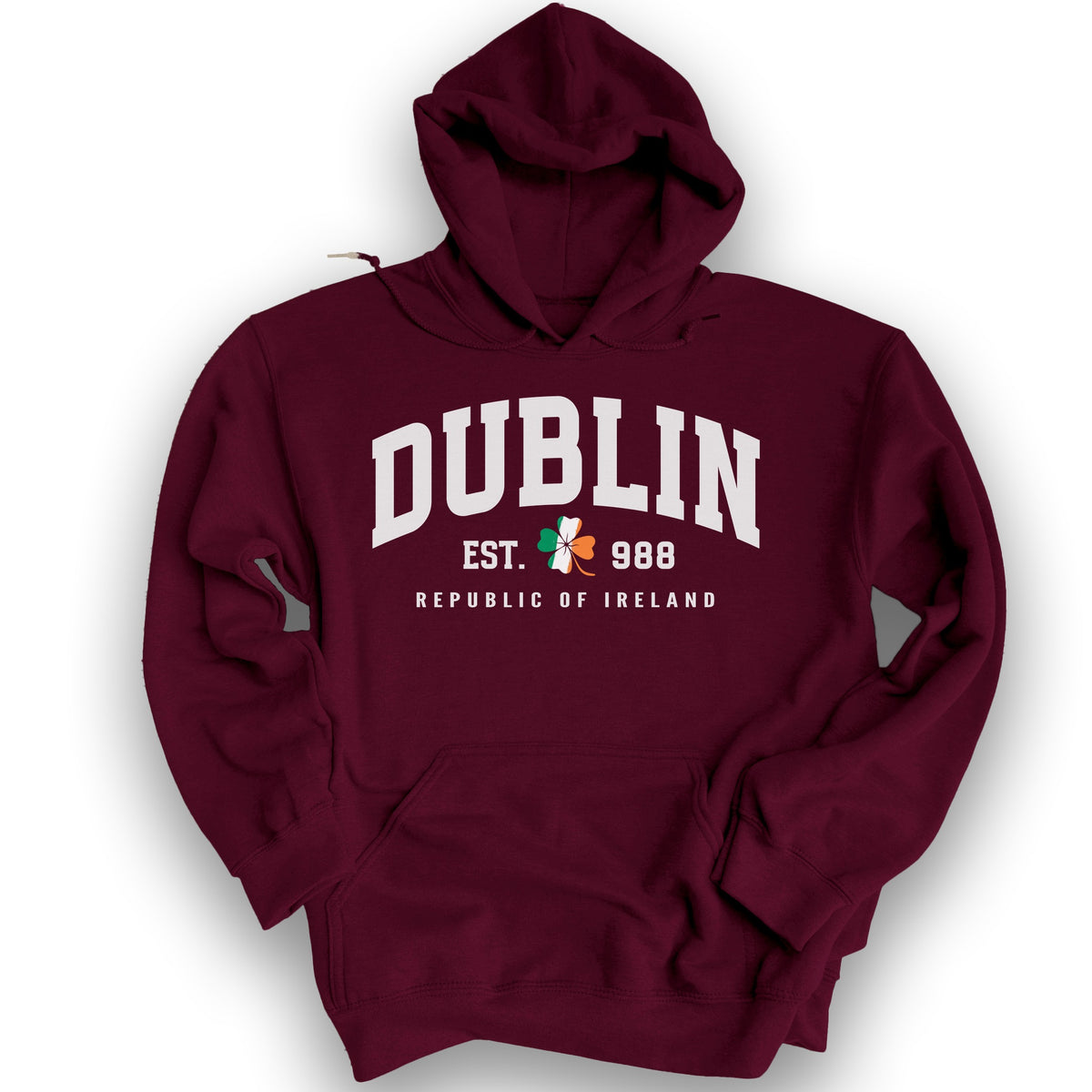 Dublin Varsity Flag Hoodie - Maroon