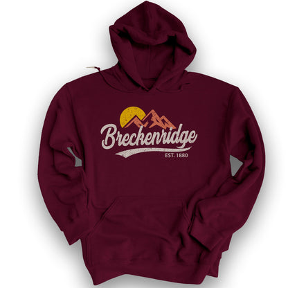 Breckenridge Vintage Script Hoodie - Maroon