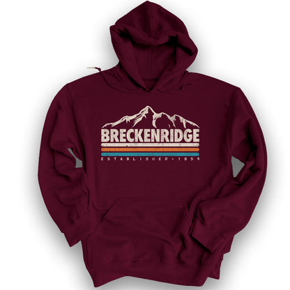 Breckenridge Retro Stripe Hoodie - Maroon