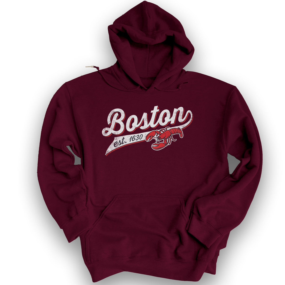Boston Banner Hoodie - Maroon