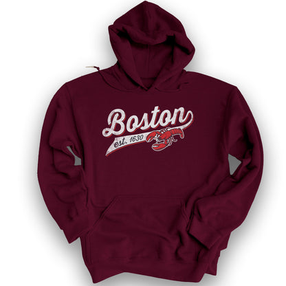 Boston Banner Hoodie - Maroon