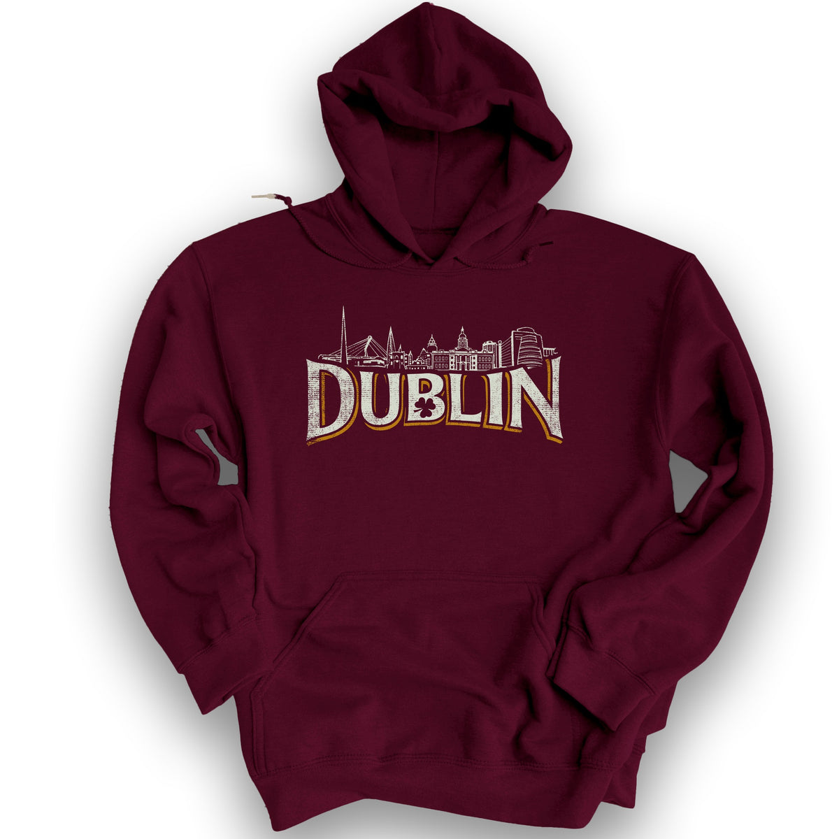 Dublin Skyline Hoodie - Maroon