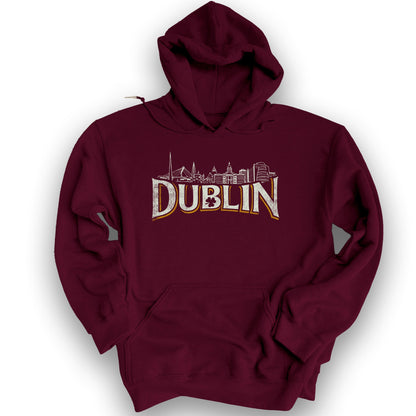 Dublin Skyline Hoodie - Maroon
