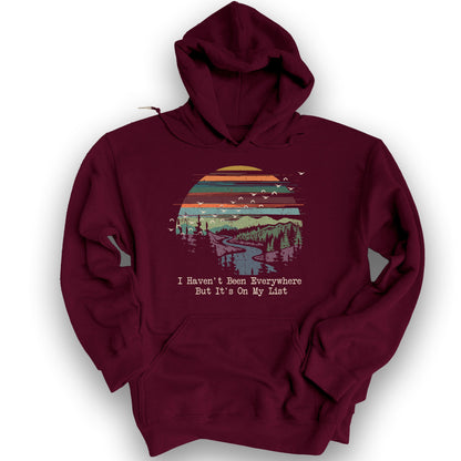 On My List Sunset Hoodie - Maroon