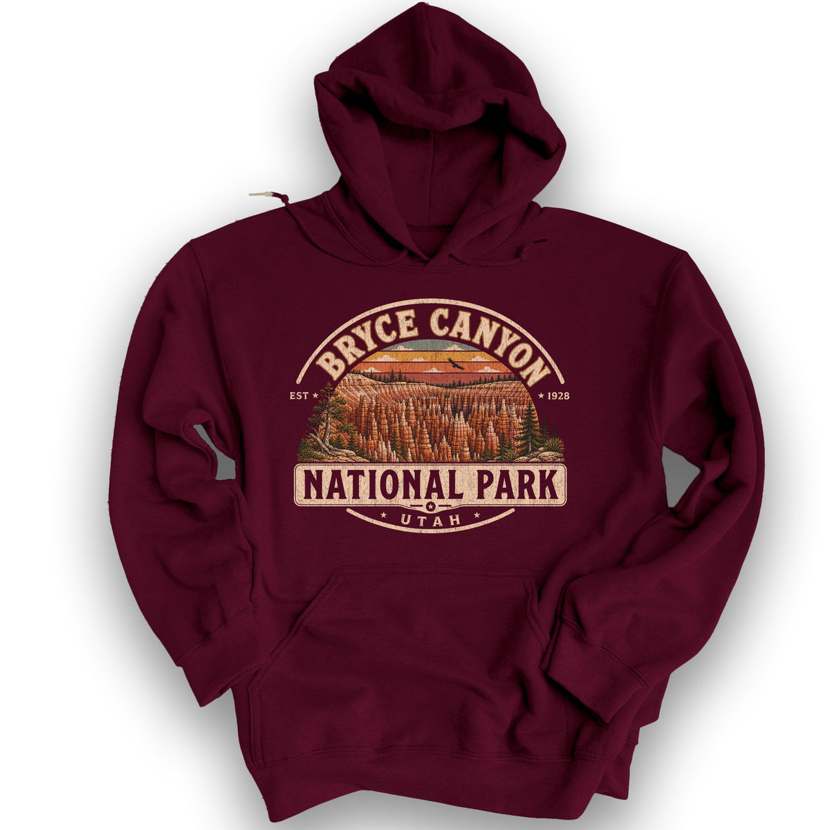 Bryce Canyon Medallion Hoodie - Maroon