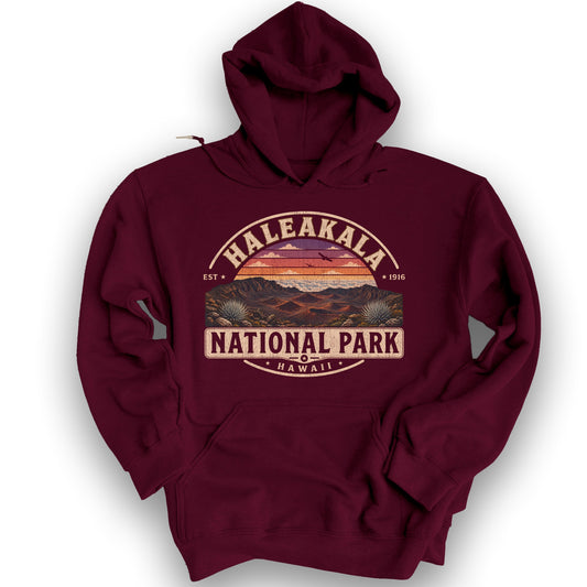 Haleakala Medallion Hoodie - Maroon