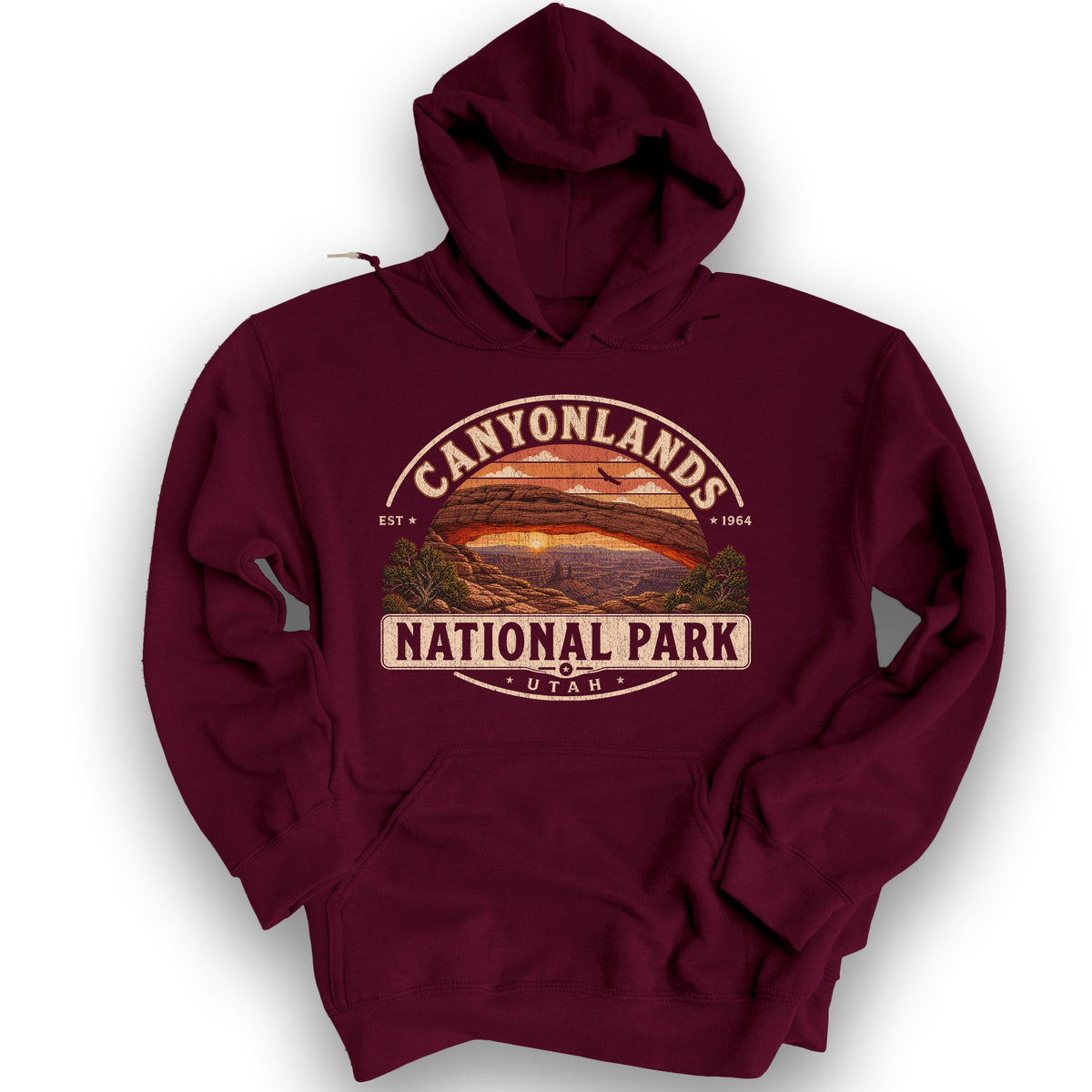 Canyonlands Medallion Hoodie - Maroon