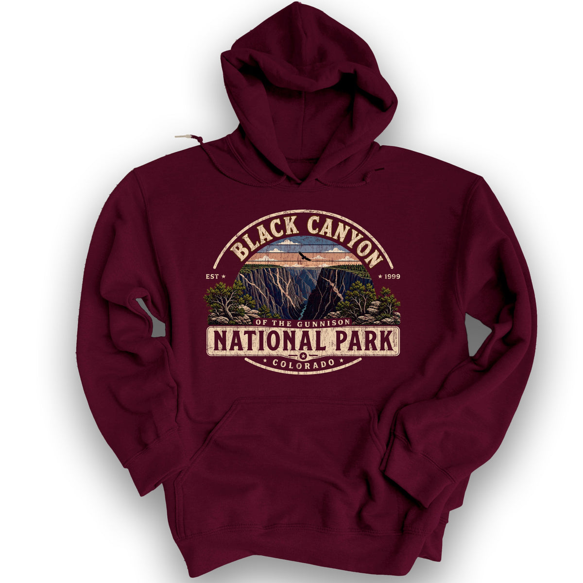 Black Canyon Medallion Hoodie - Maroon