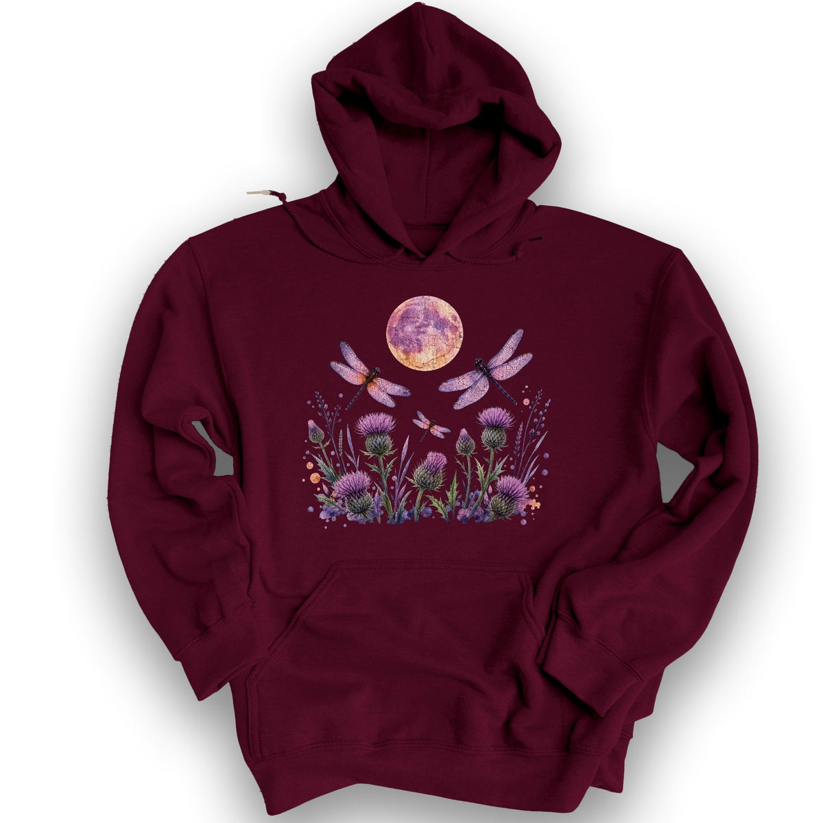 Midnight Dragonfly Hoodie - Maroon